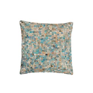 Kayoom Kissen Finish Pillow 100 Türkis / Gold 45x45 cm