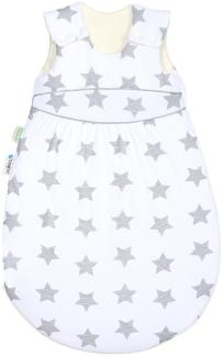 Odenwälder Klimasoft-Schlafsack warm soft stars light grey 90