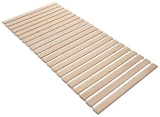 MaDeRa Natura XXL Rollrost, Massives Fichtenholz, unbehandelt,auch f. Kinder- Babybetten, Wohnmobile : 70 x 140 cm, 14 Leisten