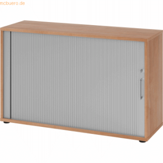 Rolladenschrank 2 OH BxTxH 120 x 40 x 74,8 cm Griff BS Nussbaum/