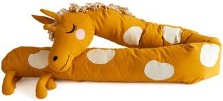 Extra langes Kuschelkissen, Bettschlange, \"long giraffe\", in ocker, 195 cm, Bio Baumwolle, von roommate