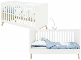 Bopita Fenna Babybett Weiß / Natur 70x140 cm