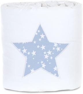 babybay Nestchen Piqué passend für Modell Boxspring XXL, weiß Applikation Stern azurblau