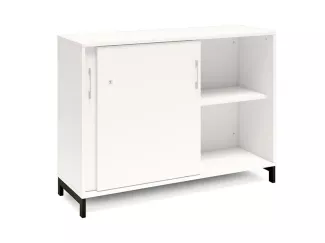 Büroschrank DNA 1200x890 mm Weiß/Schwarz Schiebetür 2A4