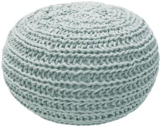 Overseas Strick-Sitzsack Natural Knitted, Ice, 30 x 50 cm Grün minz