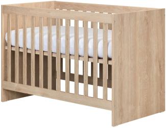 Europe Baby Nova Babyzimmer Weiß Eiche | Bett 70 x 140 cm + Kommode