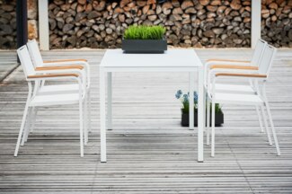 Aria Outdoor-Tisch 160 x 80 x 75 weiß