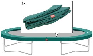 BERG Ersatzteil Schutzrand 350 cm oval grün - Grand Champion Regular Federabdeckung für Trampolin