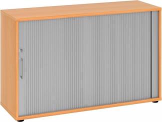 Rolladenschrank 2 OH BxTxH 120 x 40 x 74,8 cm Griff BS Buche/Sil