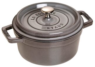 Staub La Cocotte Cocotte 20 cm, rund, Graphit-Grau, Gusseisen