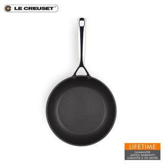 Le Creuset Pfanne, Aluminium schwarz, 3x Bratpfannen, 3x Pfannenschutzmatten, ⌀ 20 cm, ⌀ 24 cm und ⌀ 28 cm