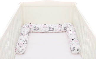 Fillikid Bettwurm 190x30 cm, Waldtierchen rosa