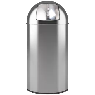 Jago® 'Push' Mülleimer, Edelstahl, 50 Liter, Silber