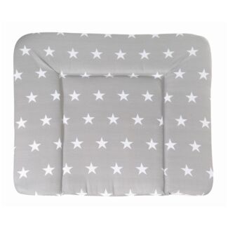 roba Wickelauflage 'Little Stars' - 85 x 75 cm - weiche Wickeltischauflage - Grau mit weißer Rückseite
