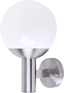 LED Außenwandlampe, Smart Home, Edelstahl, H 31,5 cm