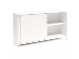 Büroschrank DNA 1600x890 mm Weiß/Weiß Schiebetür 2A4