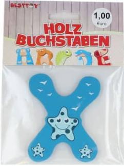 Besttoy Holzbuchstabe 'X' blau