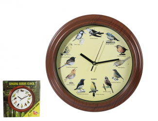 Out of the Blue Wanduhr mit Vogelstimmen, D: ca. 33 cm