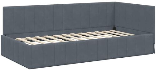 vidaXL Eckbettgestell Dunkelgrau 100 x 200 cm Samt 42016318 Bild 4