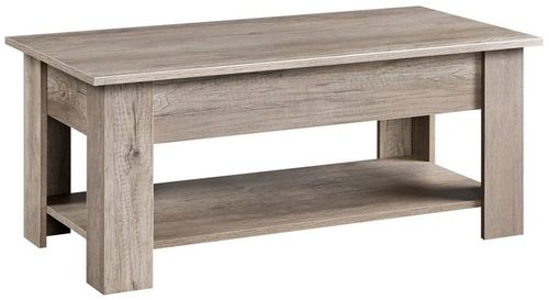 Yaheetech Couchtisch mit höhenverstellbarer Platte und verstecktem Stauraum, 98x50cm, Grau Bild 4