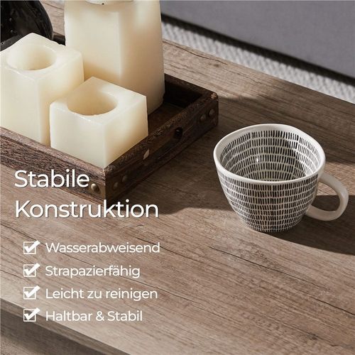 Yaheetech Couchtisch mit höhenverstellbarer Platte und verstecktem Stauraum, 98x50cm, Grau Bild 8