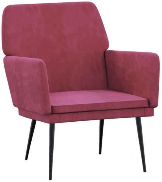 vidaXL Sessel Weinrot 62x79x79 cm Samt 351376