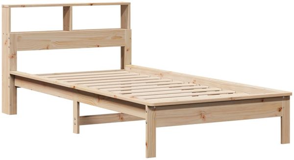 vidaXL Massivholzbett mit Regal ohne Matratze 90x190 cm Kiefer 855732 Bild 3