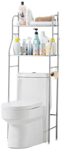 GarveeMore Badregal Metall-Organisationsregal über der Toilette mit abnehmbaren Handtuchha, Toilettenaufbewahrung Papierhalter Badezimmer-Organizer über derToilet