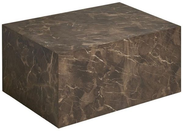 ebuy24 Couchtisch Nuuk Couchtisch Marmor Dekor braun.