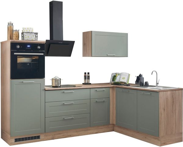 BASIC by Balculina Winkelküche Marsi, Stellmaße 260x175 cm, wahlweise E-Geräten, mit Soft-Close-Funktion