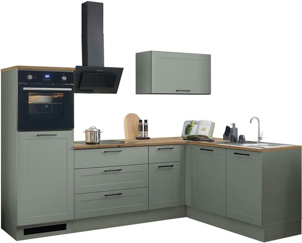 BASIC by Balculina Winkelküche Marsi, Stellmaße 260x175 cm, wahlweise E-Geräten, mit Soft-Close-Funktion