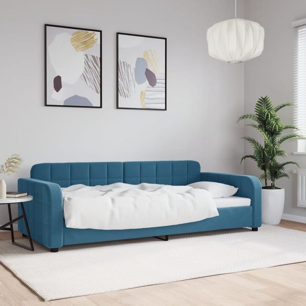 vidaXL Tagesbett Blau 90x200 cm Samt 354057