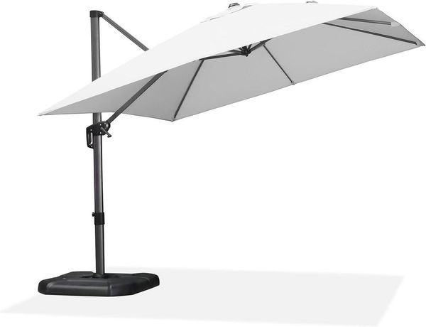 PURPLE LEAF Ampelschirm Quadratischer Terrassenschirm, Alu Balkonschirm, Groß Sonnenschirm, LxB: 300,00x300,00 cm, für Garten, Terrasse, Pool