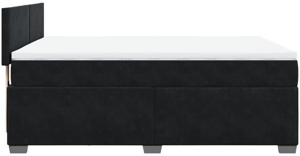 vidaXL Boxspringbett mit Matratze Schwarz 140x200 cm Samt 3286326 Bild 9