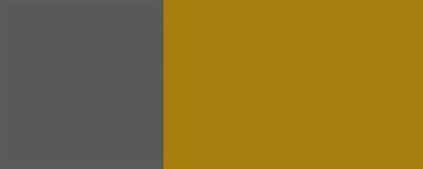 Küchenunterschrank Rimini 45x50x82cm 1-türig matt Farbe: RAL 1027 currygelb matt / lava RI-D1D/45