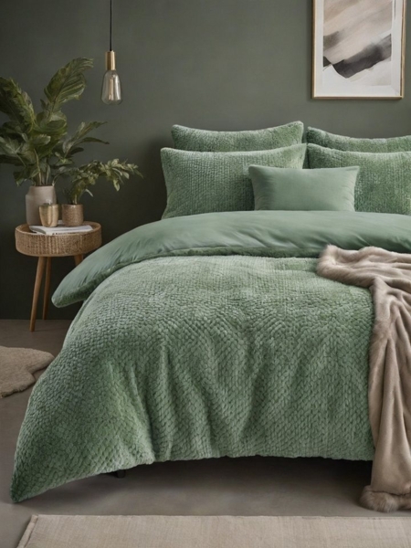 Sitheim-Europe Wendebettwäsche Bettwäsche-Set Bettbezug & Kissenbezüge aus Teddyfell, Microfaser / Teddyfell, 3 teilig