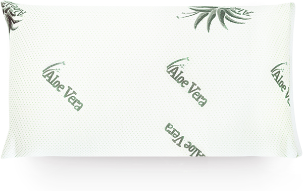 Aloe Vera Kissen - Visco Kissen mit Aloe Vera Bezug - Nackenkissen 40x80 für ergonomischen Liegekomfort - Waschbarer Kopfkissen Bezug - Allergikergeeignet - Kissen 40x80