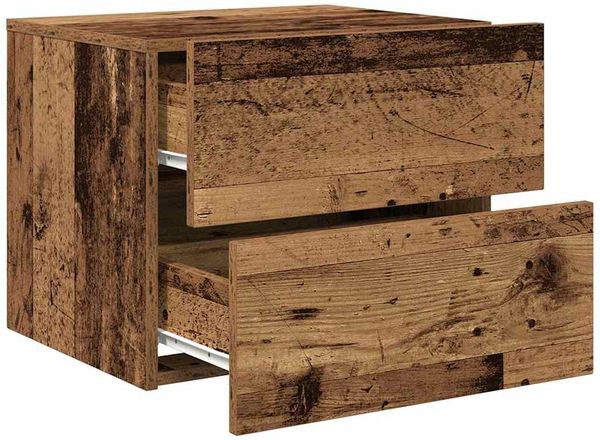 vidaXL Nachttisch mit Schubladen Altholz 50 x 39 x 41 cm Holzwerkstoff 863072 Bild 5