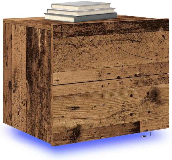 vidaXL Nachttisch mit Schubladen Altholz 50 x 39 x 41 cm Holzwerkstoff 863072 Bild 3