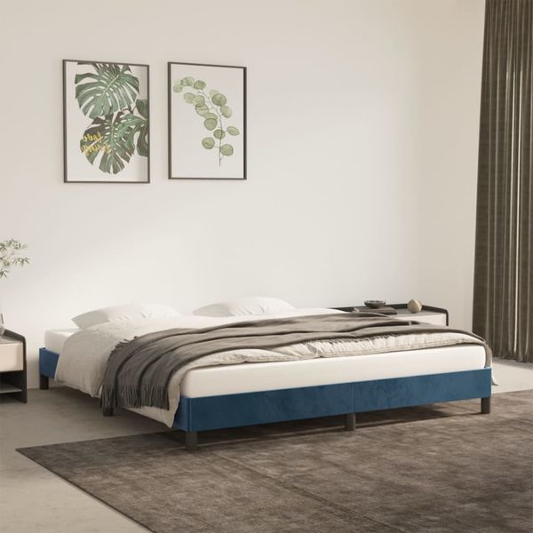 Bettgestell Dunkelblau 160x200 cm Samt [346986]