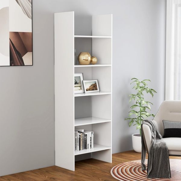 vidaXL Bücherregal Weiß 60 x 35 x 180 cm Spanplatte [803407]