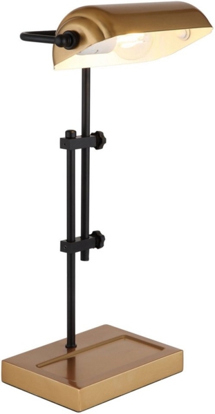 GLOBO LIGHTING Schreibtischlampe MARID, ohne Leuchtmittel, Klassische Schreibtischleuchte, Antik-look Tischleuchte, Bankerlamp