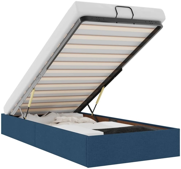vidaXL Ottoman-Bett ohne Matratze Blau 80x200 cm Stoff 3310839