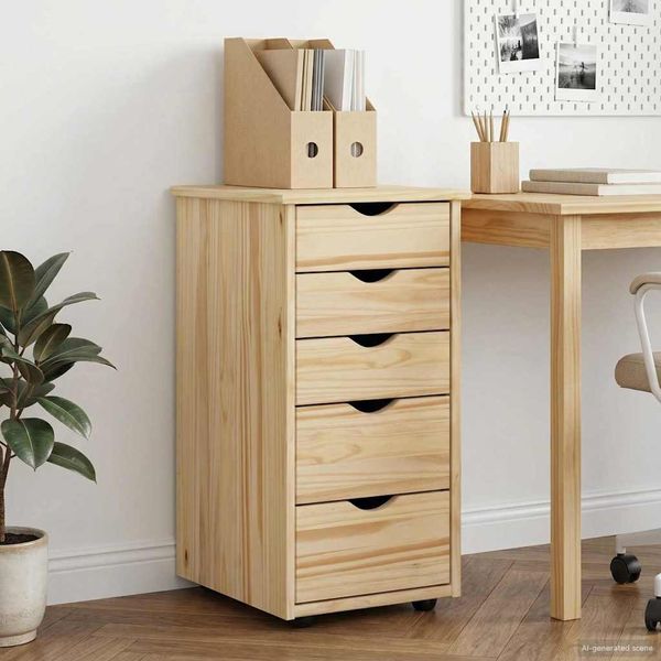vidaXL Schrank Braun 34 x 39 x 61,5 cm Massivholz Kiefer 42032390
