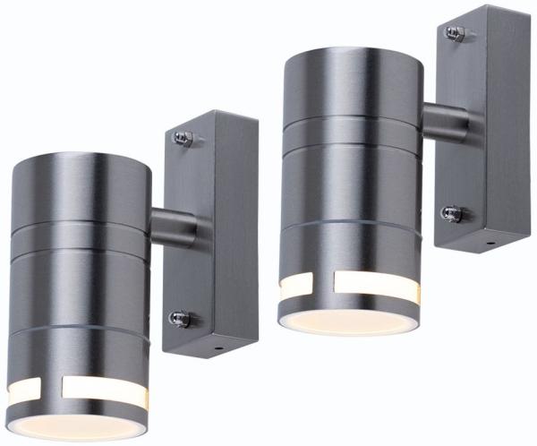 2er Set LED Wandstrahler aus Edelstahl VT-7631