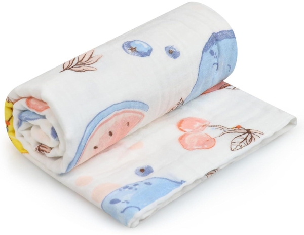 Babydecke 100% Baumwolle 86x70cm Musselin Kuscheldecke Mädchen Jungen