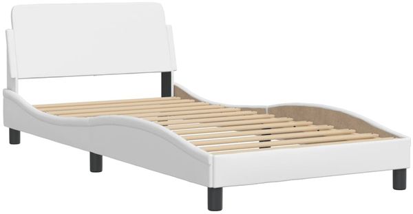 vidaXL Bett mit Matratze "Dover" Weiß 100x200 cm Kunstleder 3208358 Bild 4