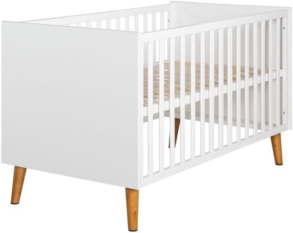 roba Gitterbett 'Mick' 70 x 140 cm - höhenverstellbar - mittwachsend - 3 Schlupfsprossen - Weiß