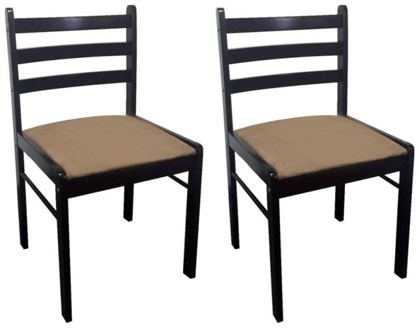 vidaXL Esszimmerstühle 2 Stk. Braun Massivholz Gummibaum und Samt 242028 Bild 12