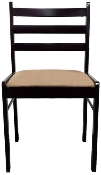 vidaXL Esszimmerstühle 2 Stk. Braun Massivholz Gummibaum und Samt 242028 Bild 3